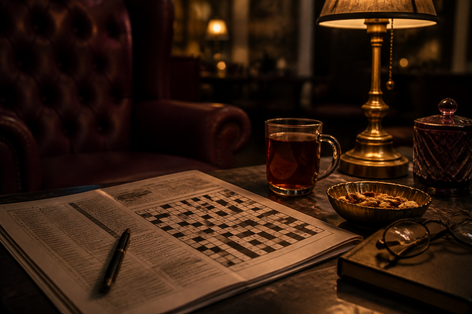 میز بازی و جدول در نور گرم
